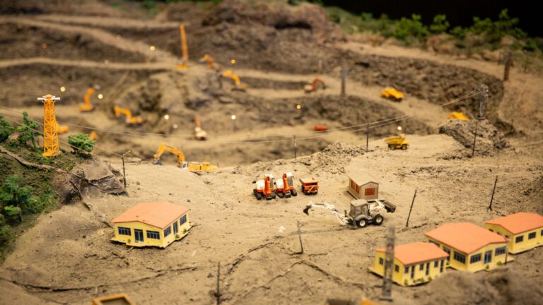 Modell Landschaft mit Häusern