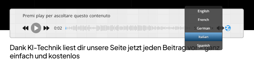 Vorlesefunktion Schritt-für-Schritt Anleitung - hier einfach Sprache einstellen
