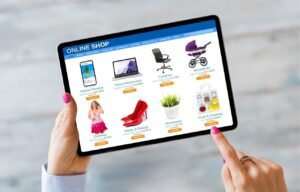 Tablet mit Onlineshop