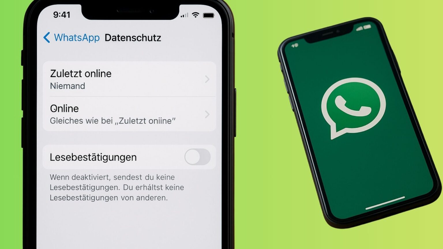 WhatsApp-Einstellungen mit deaktivierter Zuletzt-online-Anzeige