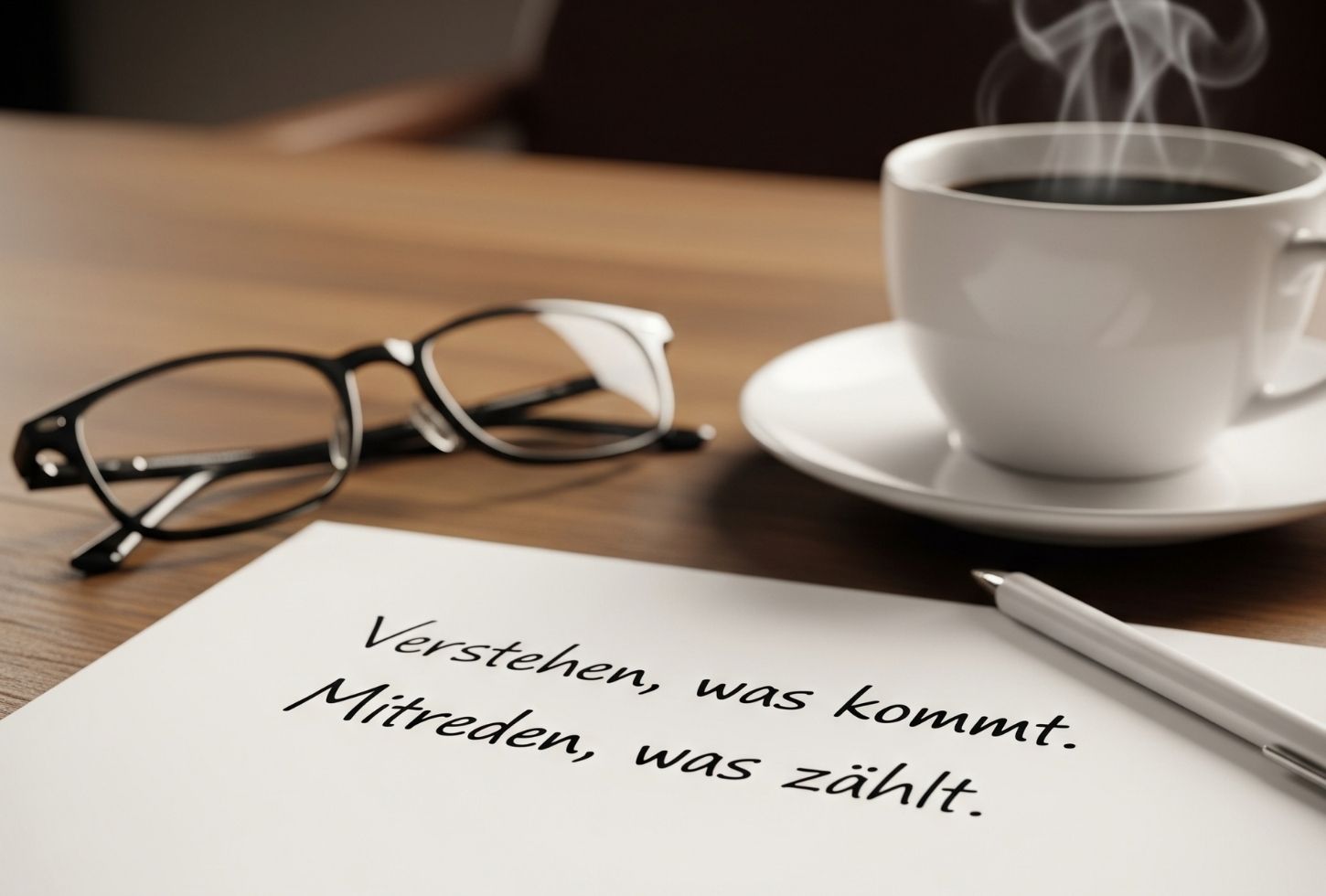 Claim: Verstehen, was kommt. Mitreden, was zählt.