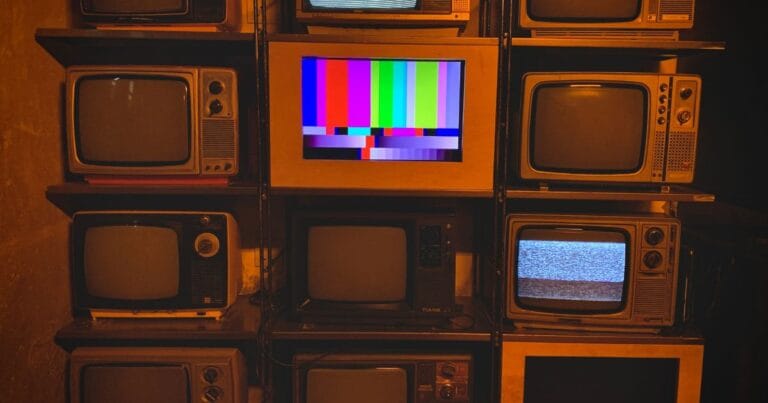 ein retro farbfernsehen