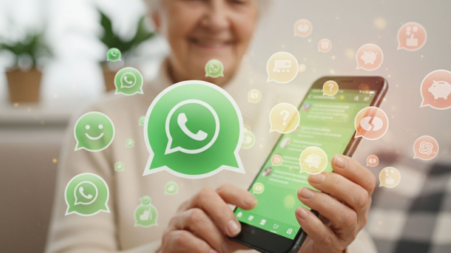 Symbolbild: WhatsApp-Kettenbrief auf dem Smartphone