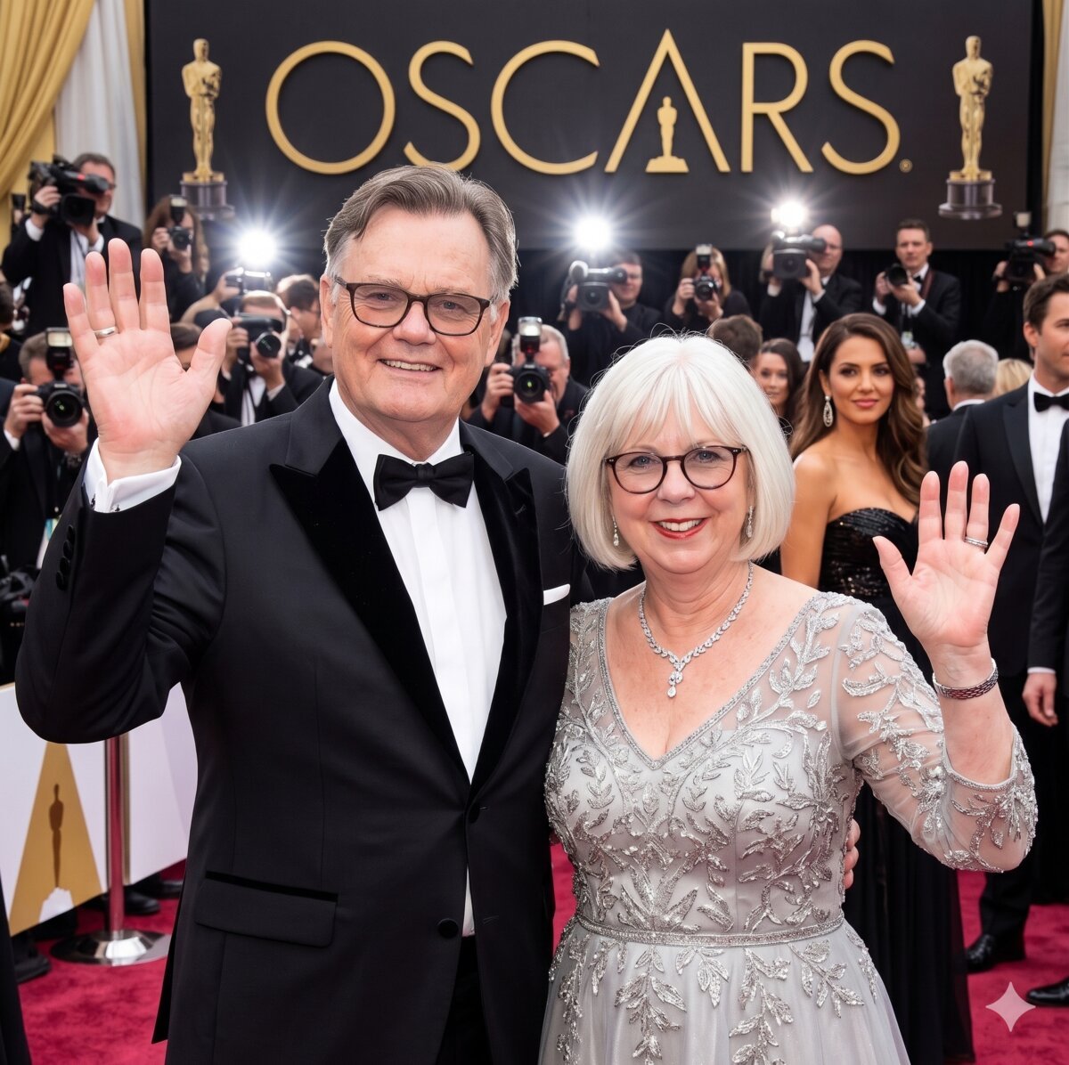 Auf dem Roten Teppich bei der Oscar-Verleihung – erstellt mit Google Gemini