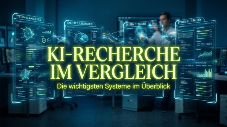 KI-Systeme fuer die Recherche im Vergleich - ChatGPT, Claude, Gemini und Perplexity
