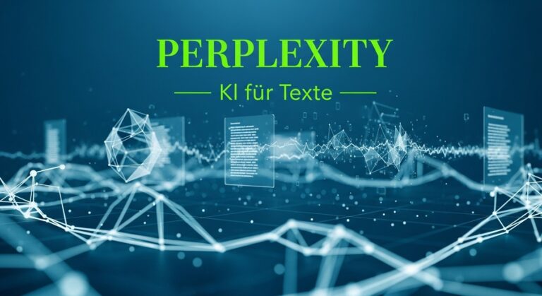 Cinematic editorial cover Perplexity - KI fuer Texte zusammenfassen