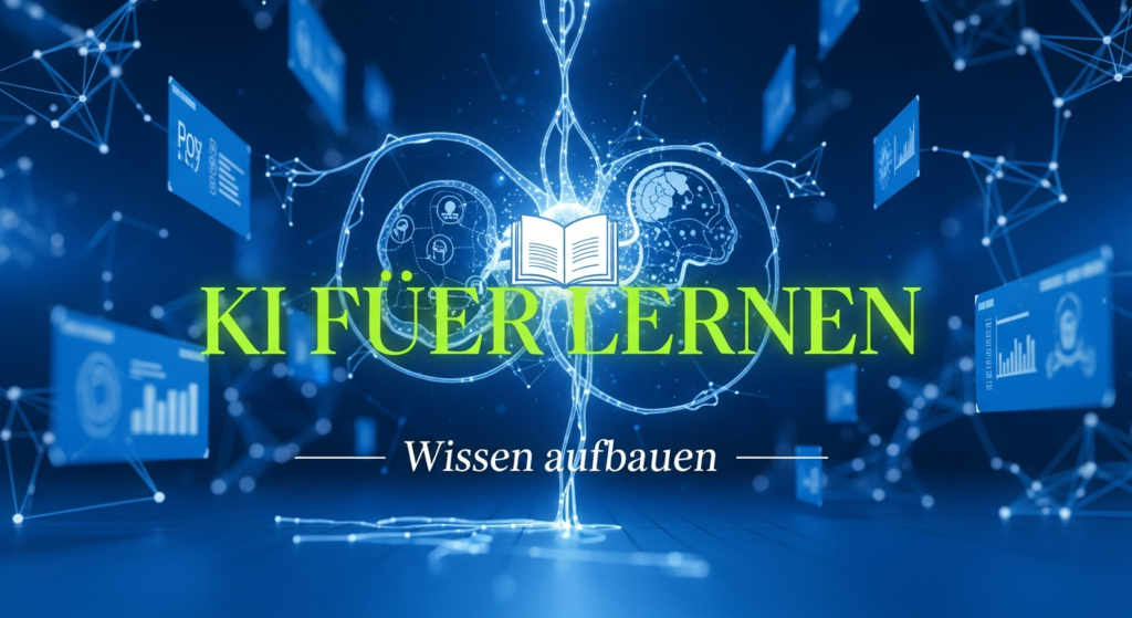 KI-gestütztes Lernen – abstrakte Darstellung mit Netzwerklinien
