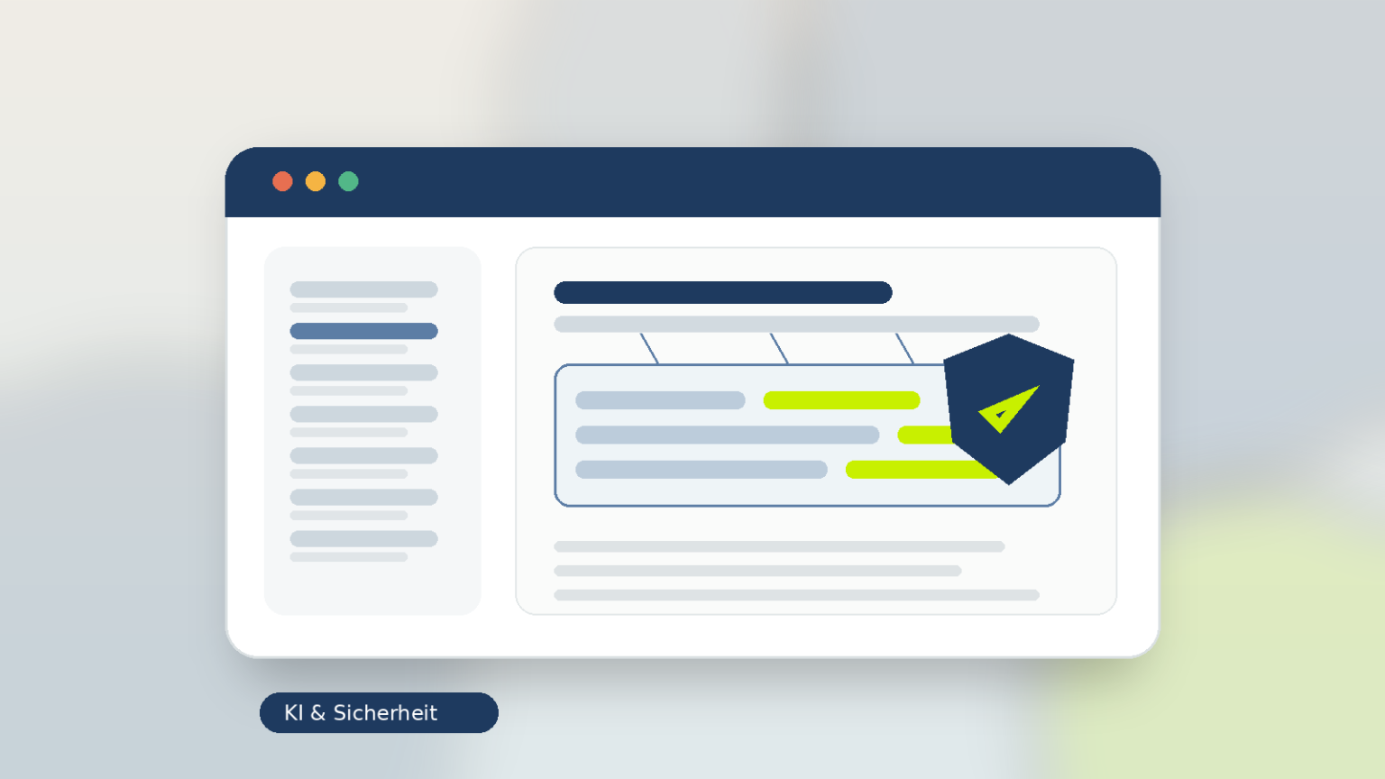 Illustration einer E-Mail-Ansicht mit markierten Header-Zeilen und Schutzsymbol