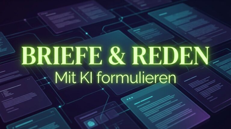 Briefe, Reden und heikle Texte mit KI schreiben – wenn die Worte fehlen