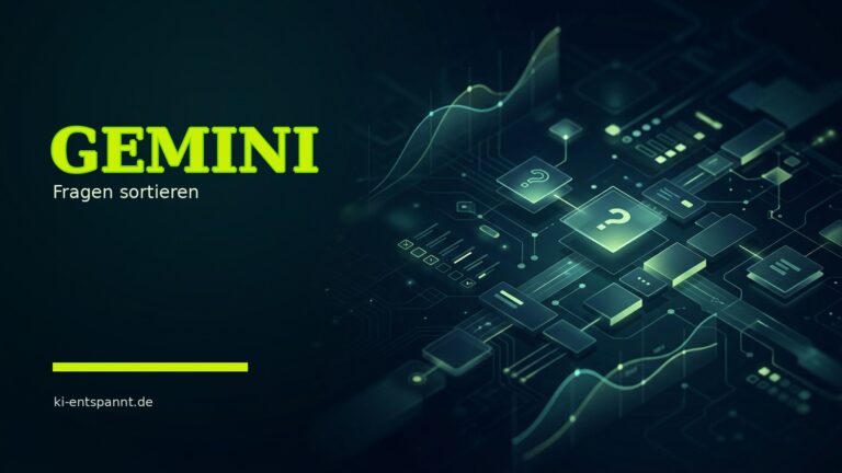 Gemini: Finanzthemen vorbereiten und Fragen sortieren – Titelbild im dunklen KI-Systeme-Stil