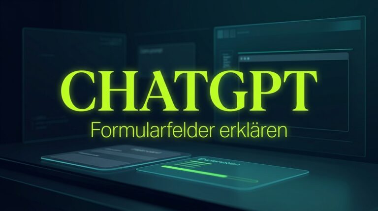 ChatGPT: Formularfelder erklären