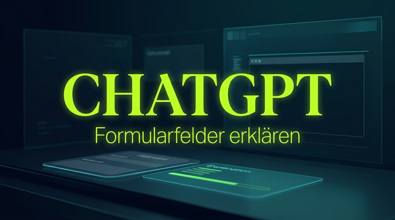 ChatGPT: Formularfelder erklären