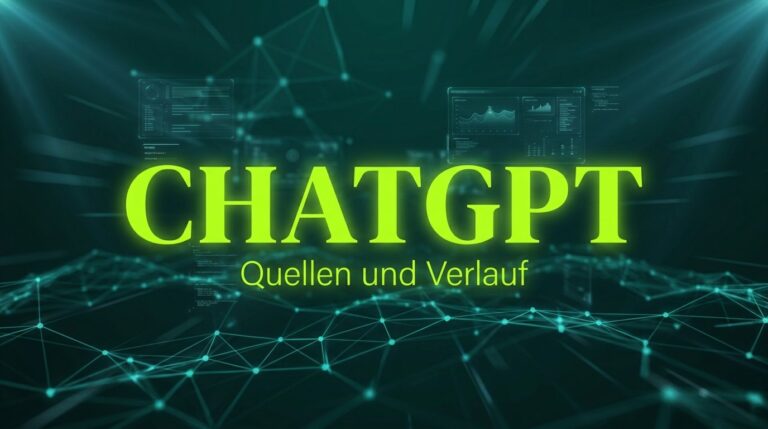 Neonmotiv zum KI-System ChatGPT