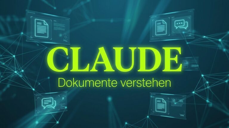 Neonmotiv zum KI-System Claude