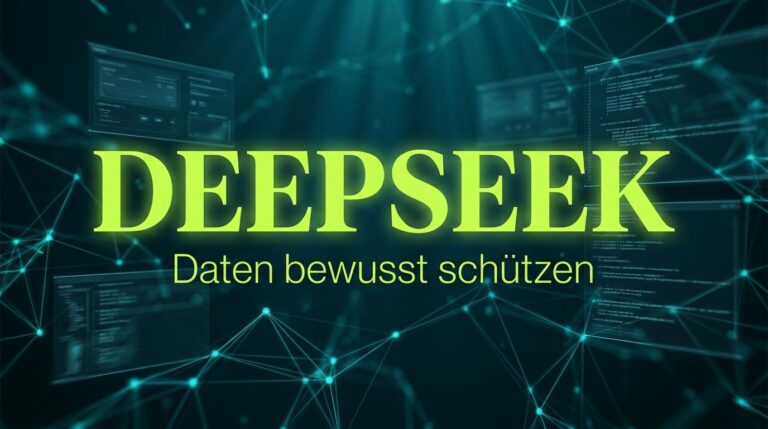Neonmotiv zum KI-System DeepSeek