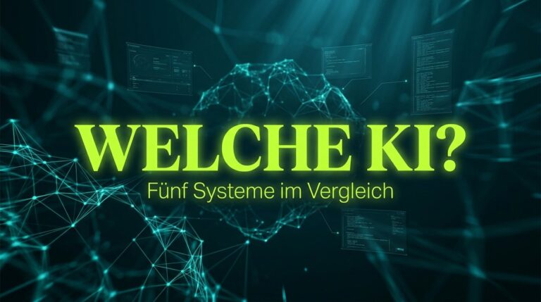 Neonmotiv zur Frage: Welche KI passt zu mir?