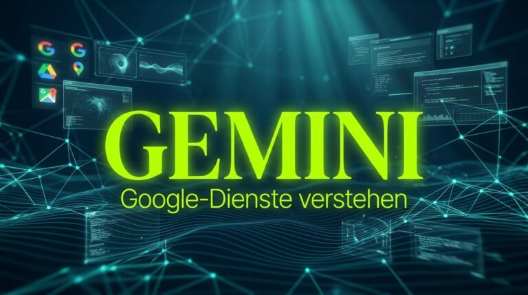Neonmotiv zum KI-System Gemini