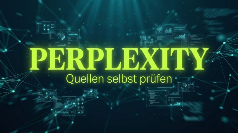 Neonmotiv zum KI-System Perplexity