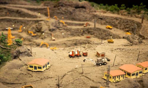 Miniaturen Modell Landschaft mit Häusern